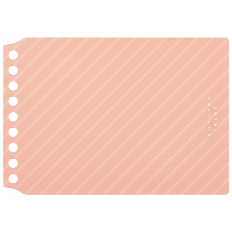 くるっとリング ミニサイズ 表紙 ストライプ コーラル コーラル