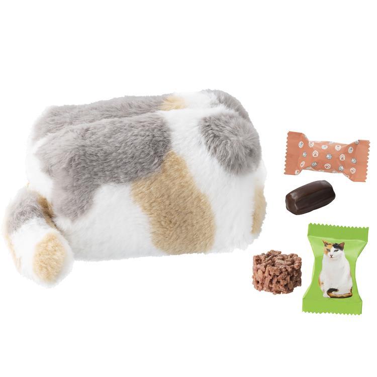 にゃんポーチ パステル三毛