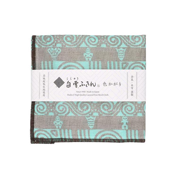 白雪ふきん 色かがり 30×40cm ジョウモン ミント ジョウモン ミント