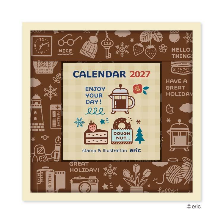 2027年1月始まりカレンダー 日めくり eric color