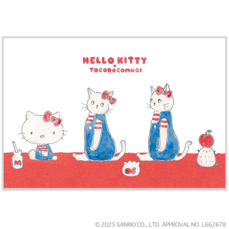 ポストカード トコロコムギ×サンリオキャラクターズ キティちゃんに憧れて ハローキティ1