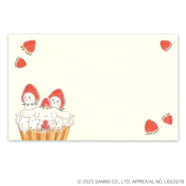 ミニメッセージカード トコロコムギ×サンリオキャラクターズ シナモロールといちごタルトにゃんこ シナモロール