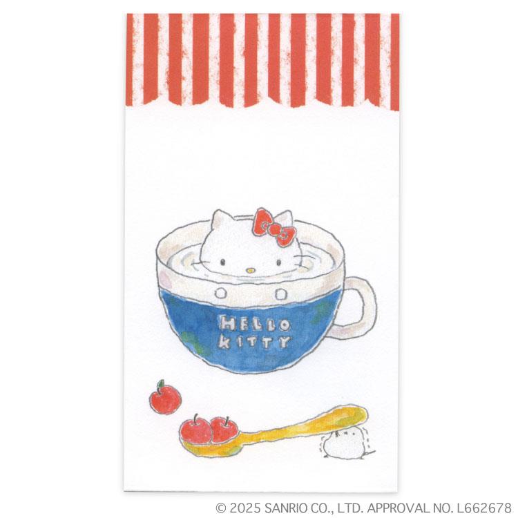 ぽち袋 トコロコムギ×サンリオキャラクターズ キティちゃんとほっとミルクにゃんこ 5枚入り ハローキティ