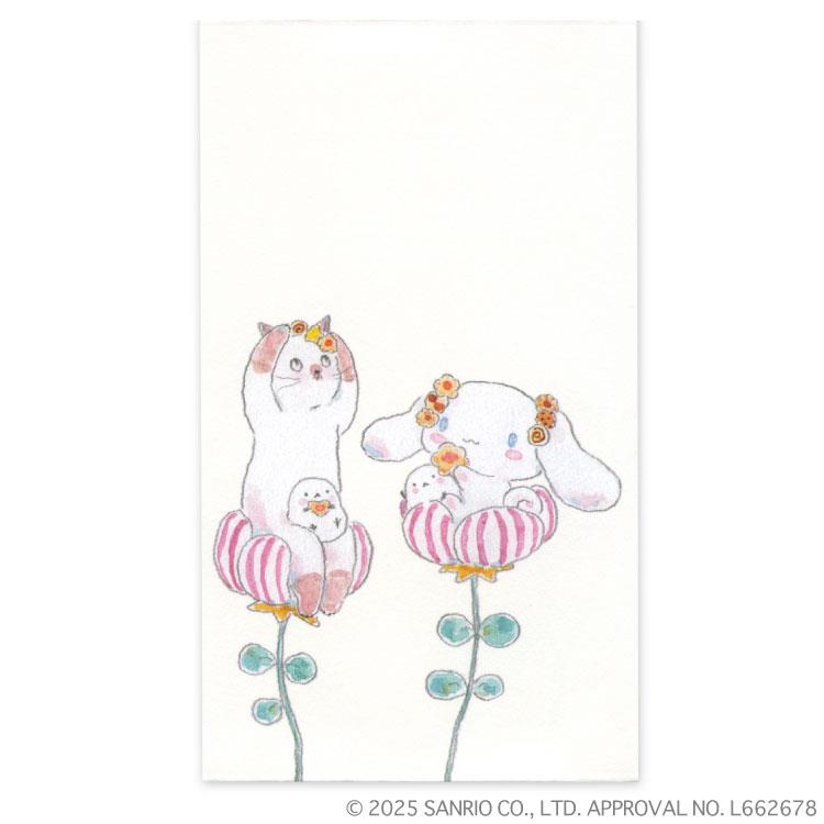 ぽち袋 トコロコムギ×サンリオキャラクターズ シナモロールとクッキーの妖精さんにゃんこ 5枚入り シナモロール