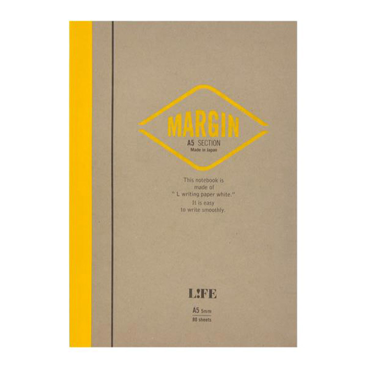 B5 マージン罫入りノート 5mm方眼 80枚