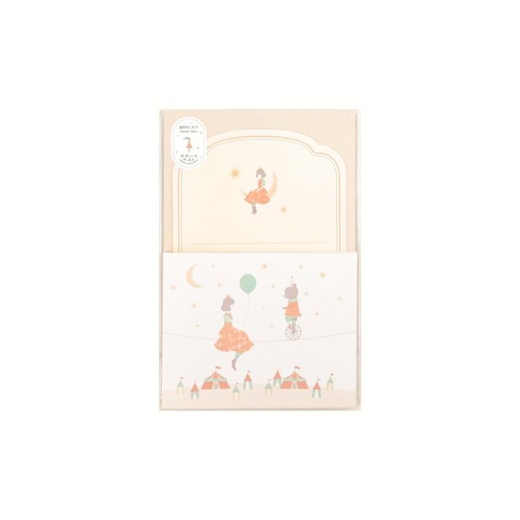 ミニレターセット ゆめいろサーカス 星空のしたで 星空のしたで