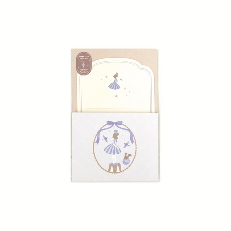 ミニレターセット ゆめいろサーカス すみれ色のステージ すみれ色のステージ