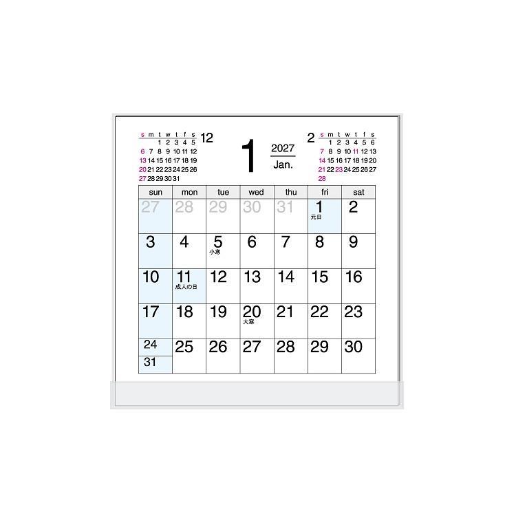 2027年1月始まりカレンダー 卓上 FD ブルーポイント
