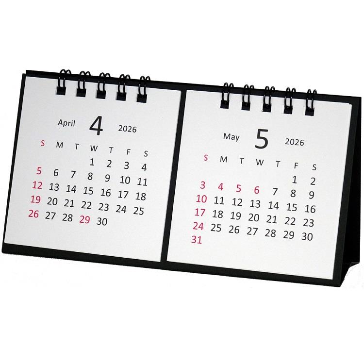 2026年4月始まりカレンダー 卓上 タイニー 2マンス アイボリー