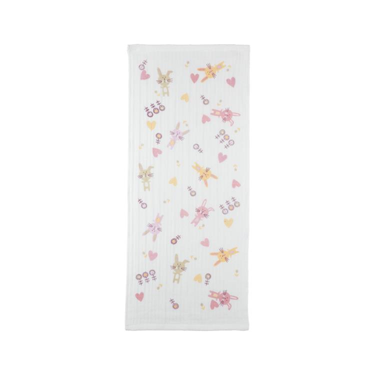 ワッフルガーゼフェイスタオル 34×80cm ウサギ【ロフト限定】 ウサギ