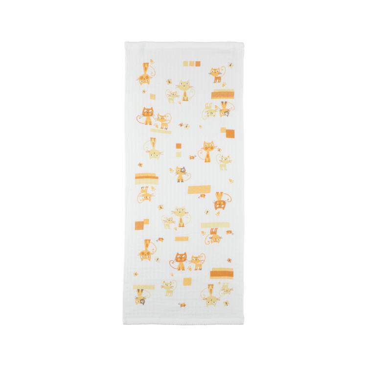 ワッフルガーゼフェイスタオル 34×80cm ネコ【ロフト限定】 ネコ