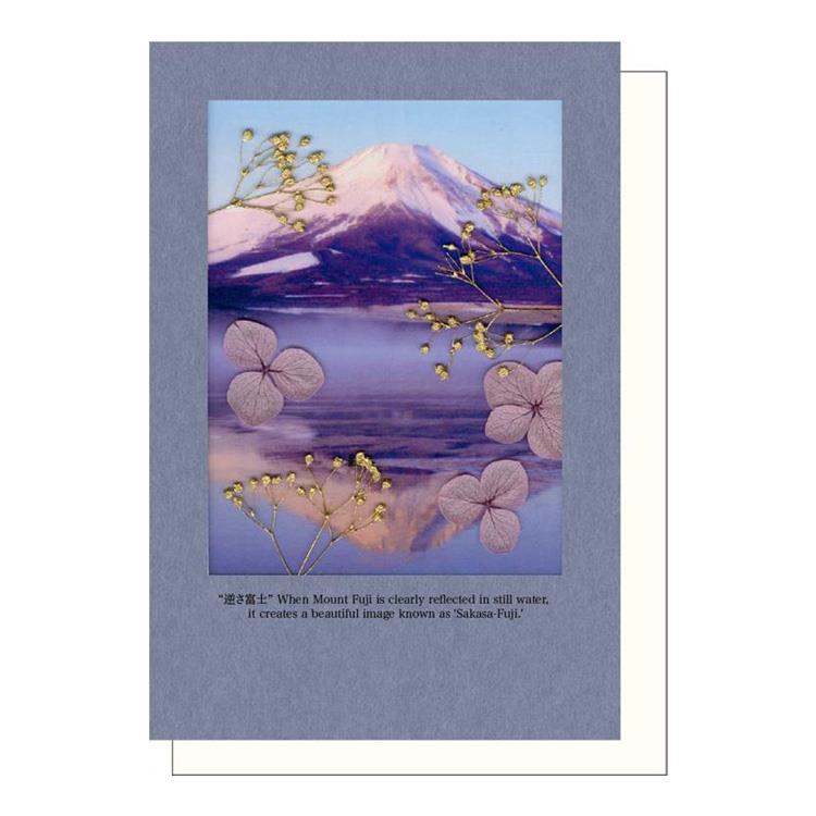 和風ハーバリウムカード フローラルパレット 逆さ富士【ロフト限定】 逆さ富士