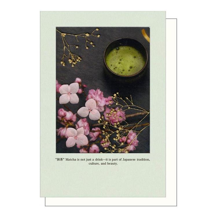 和風ハーバリウムカード フローラルパレット 抹茶【ロフト限定】 抹茶