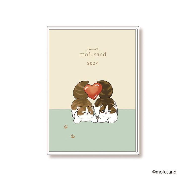 2027年1月始まり 月間 A6 mofusand ハート ハート