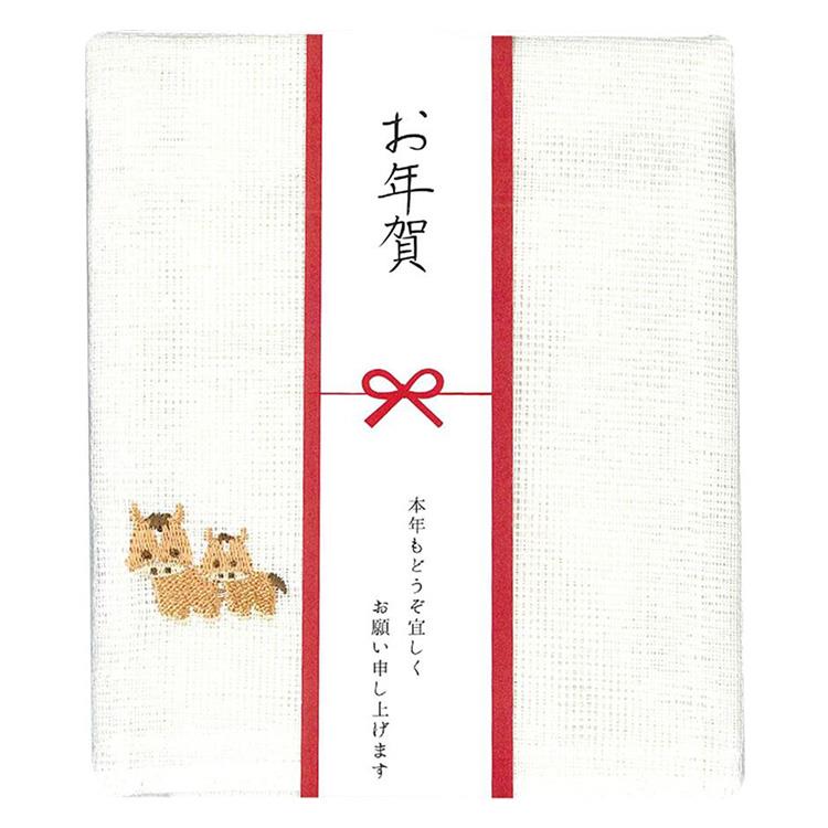 ご挨拶ふきん 親子うま 親子うま
