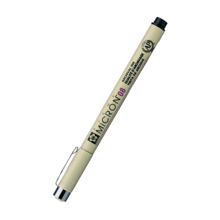 ピグママイクロン サインペン 0.8mm 水性 ブラック