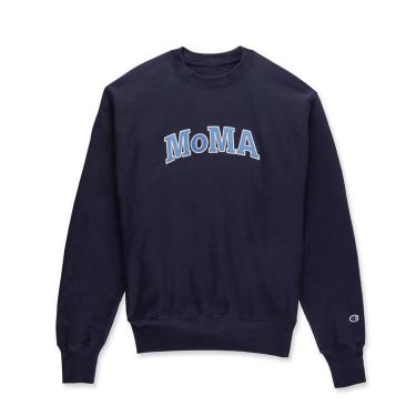 Champion クルーネックスウェットシャツ MoMA Edition ネイビー