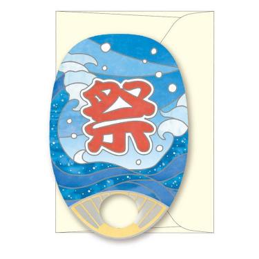透明うちわカード お祭り