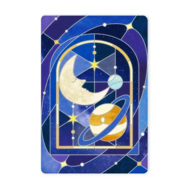 透明カード ステンドグラス 宇宙