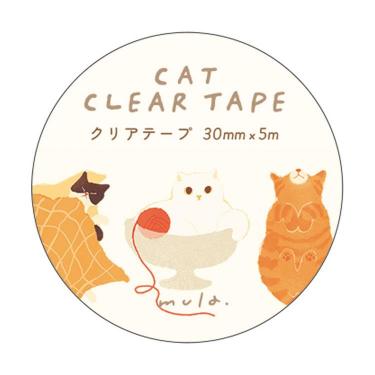 クリアテープ mula キャット 30mm おかしなねこ