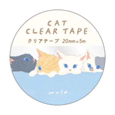 クリアテープ mula キャット 20mm キトゥンブルー