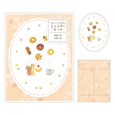 あわいろ水彩 ミニレターセット りすとおやつ