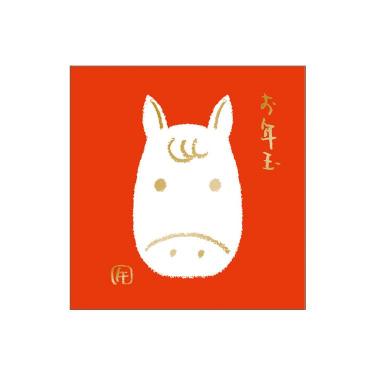 年賀ぽち袋 赤うま 3枚入り