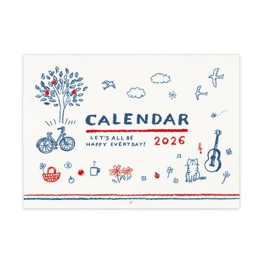 2026年1月始まりカレンダー 壁掛け イラストライフ