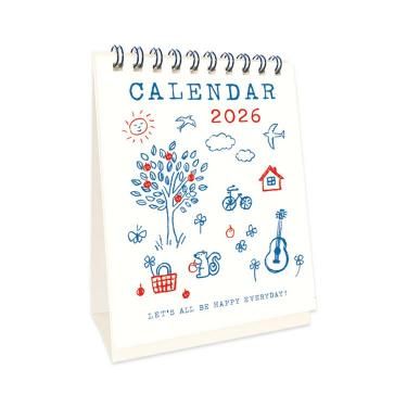 2026年1月始まりカレンダー 卓上 ハンディメモ