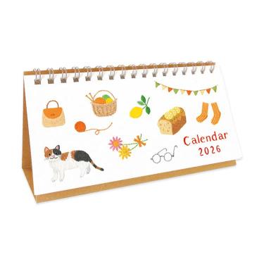 2026年1月始まりカレンダー 卓上 ステッチ