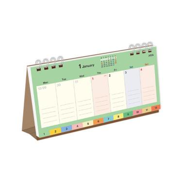 2026年1月始まりカレンダー 卓上 週間 マンスリー付き