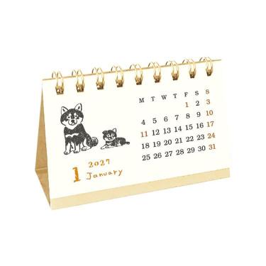 2027年1月始まり カレンダー 名刺サイズ アニマルパレード