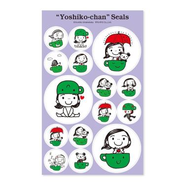 よしこちゃんシール 1枚入り パープル