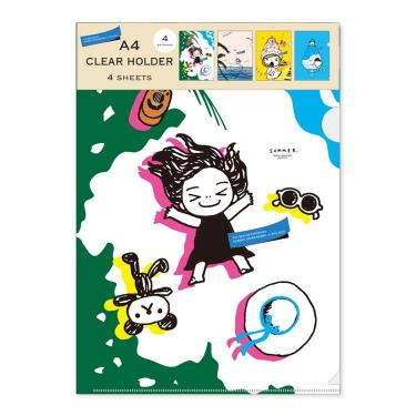 よしこちゃんA4クリアホルダー4枚セット