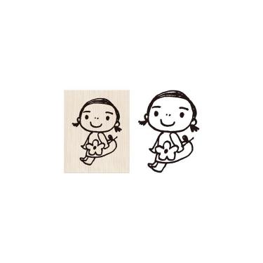 よしこちゃんスタンプ よしこ・花