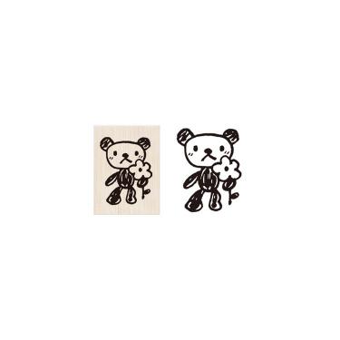 よしこちゃんスタンプ クマオ・花