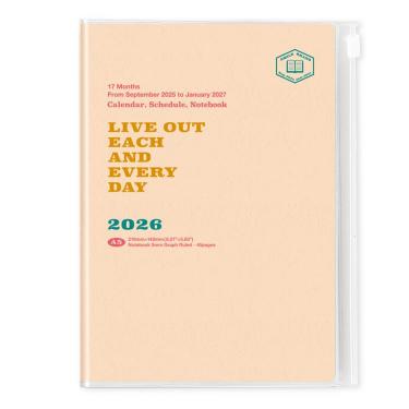 2025年9月始まり手帳 月間 A5 コーラル