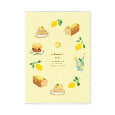 2025年9月始まり手帳 月間 B6 刺しゅう レモン