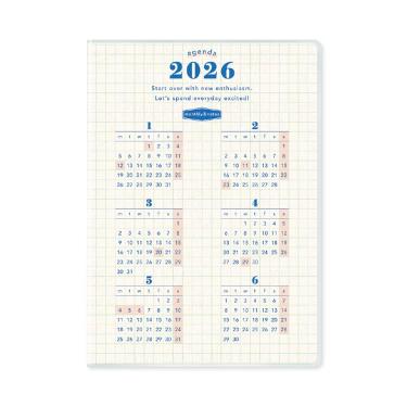 2025年9月始まり手帳 月間 B6 年間 ホワイト