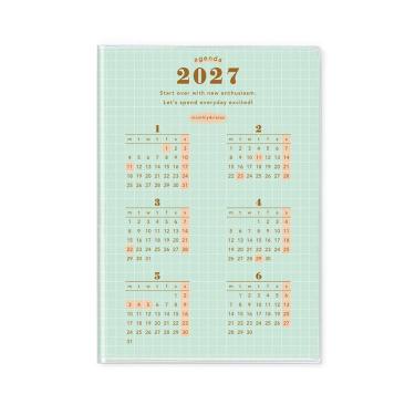 2026年9月始まり手帳 月間 B6 年間 チョコミント