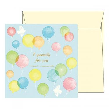 二つ折り寄せ書き バルーン