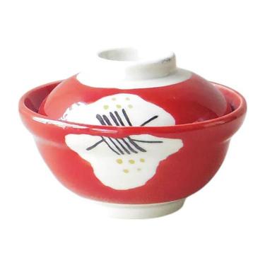 ＭＤ 蓋付き豆丼 Ｍサイズ 125ml 椿 赤