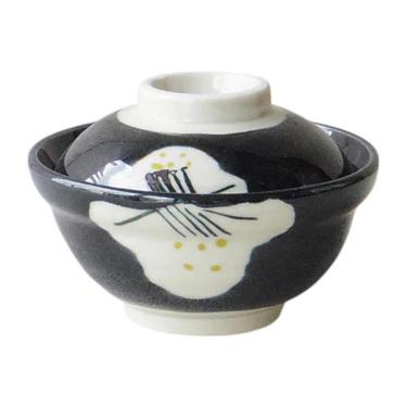 ＭＤ 蓋付き豆丼 Ｍサイズ 125ml  椿 黒