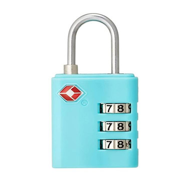 ＴＳＡ３桁ダイヤルカラーロック ブルー: ファッション＆バラエティ