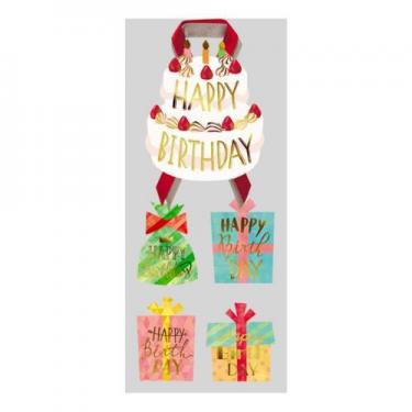 シール リボン バースデーケーキ