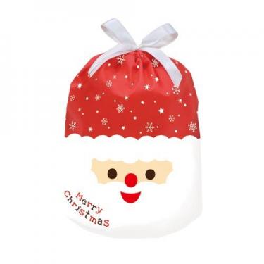 クリスマス巾着バッグ サンタフェイス 450