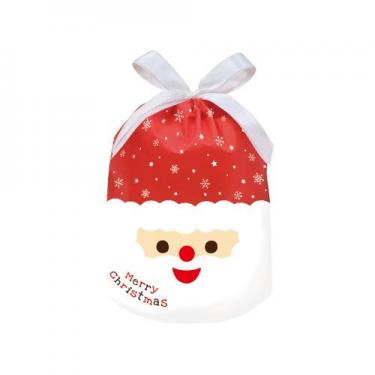 クリスマス巾着バッグ サンタフェイス 250