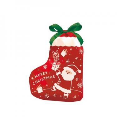 クリスマス巾着バッグ くつ下 おしごとサンタ 240