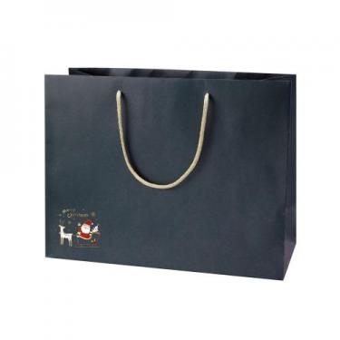 クリスマス 手提げバッグ ソリサンタ ネイビー 420