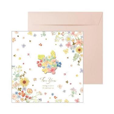 二つ折り色紙 ウッド スウィートフラワー